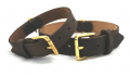 JHS Fettleder Halsband mit Softleder unterlegt
