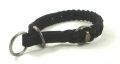 JHS Dressurhalsband, geflochten, schwarz / Chrom