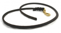 JHS Fettleder-Leine, braun / Messing - ohne Schlaufe