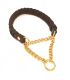 JHS Dressurhalsband mit Messingkette